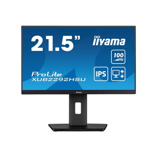 IIYAMA XUB2292HSU-B6 21.5inch ETE IPS FHD 100Hz 250cd/m2 0.4ms HDMI DP USB-HUB 4x3.2 Speakers (P)