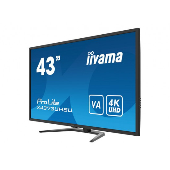 IIYAMA X4373UHSU-B1 43inch UW VA 3840x2160 UHD 400cd/m2 3ms HDR400 2xHDMI DP USB-HUB PBP PIP Remote control Speakers (P)