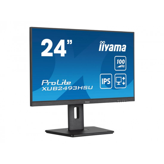 IIYAMA XUB2493HSU-B6 24inch ETE IPS-panel FHD 100Hz 250cd/m2 1ms MPRT FreeSync Speakers 15cm Height Adj. Stand Pivot (P)