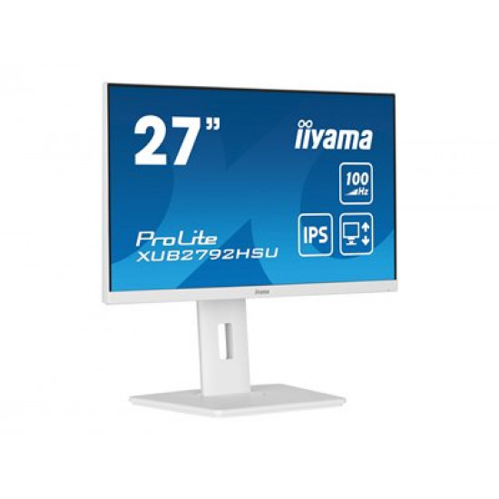 IIYAMA XUB2792HSU-W6 27inch ETE IPS FHD 100Hz 250cd/m2 0.4ms HDMI DP 4xUSB 3.2 FreeSync Speakers 15cm Height Adj. White (P)