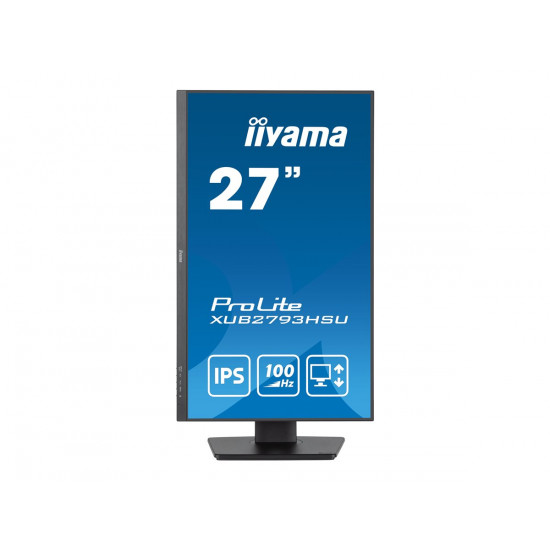 IIYAMA XUB2793HSU-B6 27inch ETE IPS-panel FHD 100Hz 250cd/m2 1ms Speakers HDMI DP 15cm Height Adj. Stand Pivot (P)