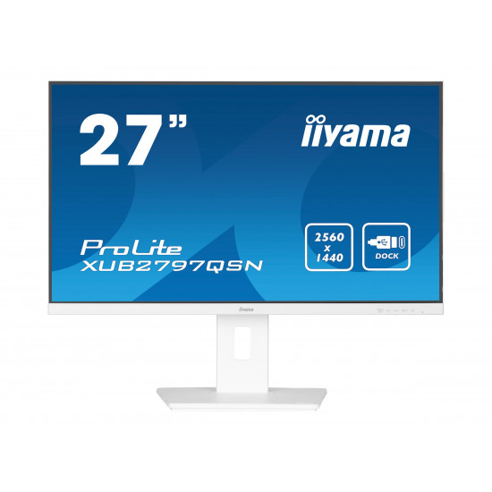 IIYAMA XUB2797QSN-W1 27inch IPS WQHD 100Hz 250cd/m2 1ms HDMI DP Speakers (P)