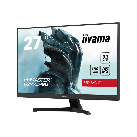 IIYAMA G2770HSU-B6 G-Master Red Eagle 27inch Fast IPS FHD FreeSync Premium 180Hz 300cd/m2 0.2ms HDMI DP 4xUSB Black Speakers (P)