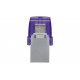 Kingston Technology DataTraveler microDuo 3C USB flash drive 64 GB USB Type-A / USB Type-C 3.2 Gen 1 (3.1 Gen 1) Purple, Stainless steel