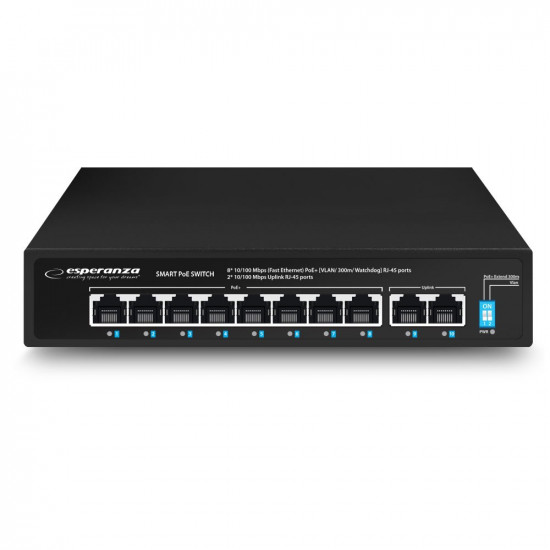 Esperanza ENS106 10-port Poe Switch 10/100 96W