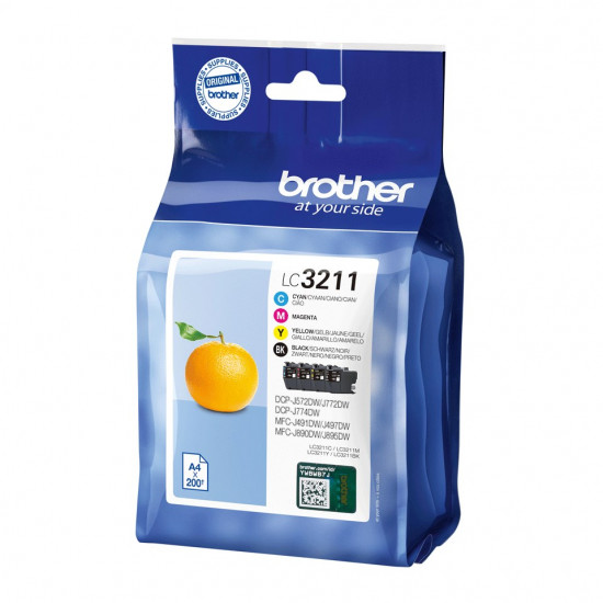 Brother LC3211VALDR ink cartridge 4 pc(s) Original Black, Cyan, Magenta, Yellow