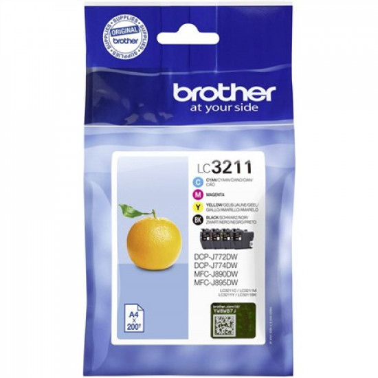 Brother LC3211VALDR ink cartridge 4 pc(s) Original Black, Cyan, Magenta, Yellow