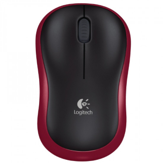 LOGITECH M185 cordless Notebook Mouse USB black red