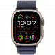 APPLE 49mm Navy AlpineLoop -Small - Natural Titanium Finish