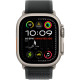 APPLE 49mm Black TrailLoop-S/M - Natural Titanium Finish