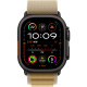 APPLE 49mm Tan AlpineLoop -Medium - Black Titanium Finish