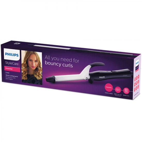 Philips | StyleCare Essential Curler | BHB862/00 | Warranty 24 month(s) | Ceramic heating system | Barrel diameter 16 mm | Temperature (max) 200 °C | Number of heating levels 1 | Display No | Black/white