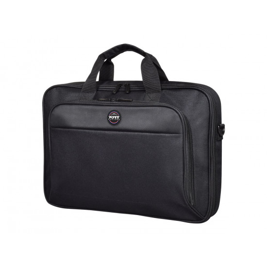 PORT DESIGNS | 105064 | HANOI II CLAMSHELL | Fits up to size 15.6  | Messenger - Briefcase | Black | Shoulder strap