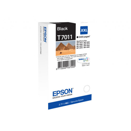 EPSON cartridge XXL black for WP 4000/4500 3400 pages WP-4015DN WP-4025DW WP-4515DN WP-4525DNF WP-4535DWF WP-4545DTWF