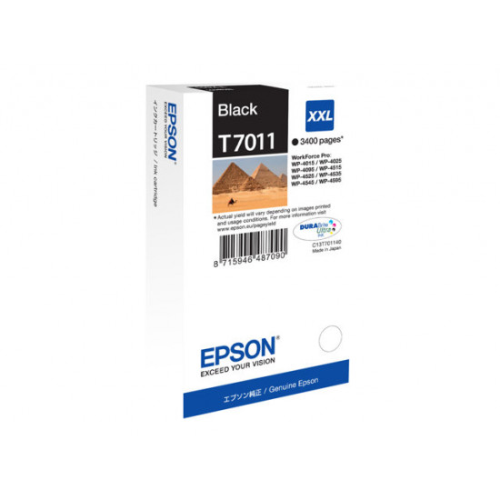 EPSON cartridge XXL black for WP 4000/4500 3400 pages WP-4015DN WP-4025DW WP-4515DN WP-4525DNF WP-4535DWF WP-4545DTWF