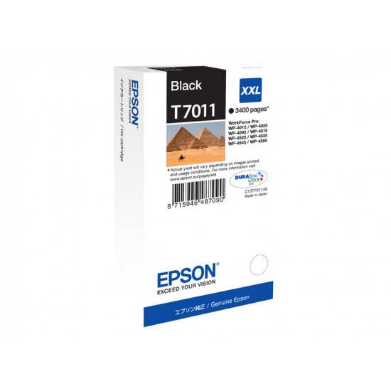 EPSON cartridge XXL black for WP 4000/4500 3400 pages WP-4015DN WP-4025DW WP-4515DN WP-4525DNF WP-4535DWF WP-4545DTWF