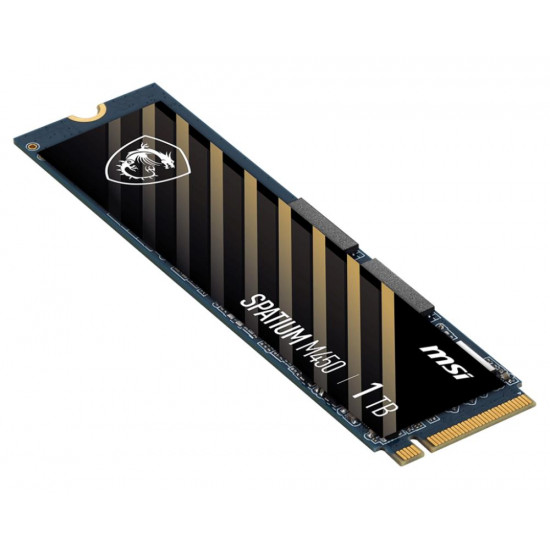 SSD|MSI|SPATIUM M450|1TB|M.2|PCIe Gen4|NVMe|3D NAND|Write speed 2400 MBytes/sec|Read speed 3400 MBytes/sec|2.15mm|TBW 350 TB|MTBF 1500000 hours|S78-440L0M0-P83