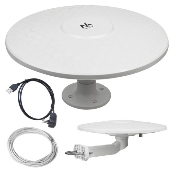 Maclean MCTV-947 Camper Active Multidirectional DVB-T Aerial, perfect for yachts, campers, caravans, trucks, cabins, balconies, patios.