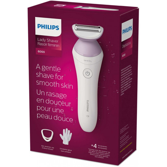 Women's shaver Philips 6000 series BRL136/00 1 head Trimmer Pink, White