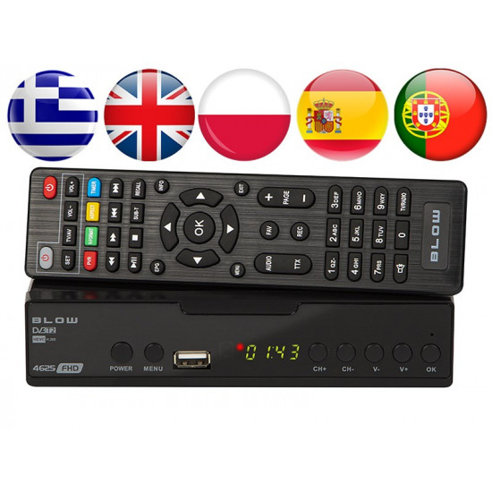 DVB-T2 decoder BLOW 4625FHD H.265 H.265 V2 tuner