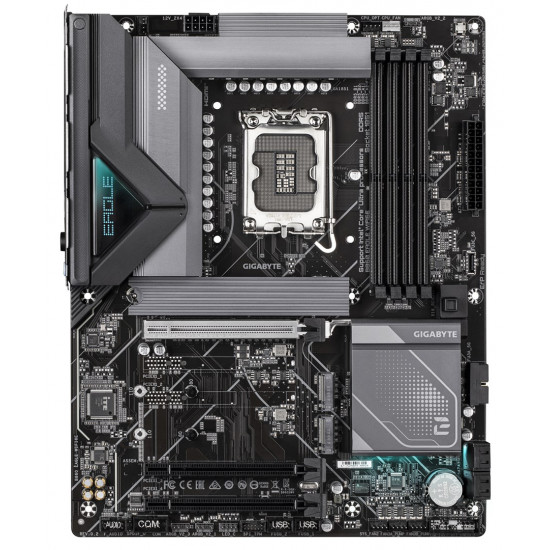 GIGABYTE B860 EAGLE WIFI6E Motherboard - Intel Core Ultra Series CPUs, 12+1+2+1 Phases VRM, up to 9066MHz DDR5, 1xPCIe 5.0 + 2xPCIe 4.0 M.2, 2.5GbE LAN, WIFI 6E, USB 3.2 Gen 2x2