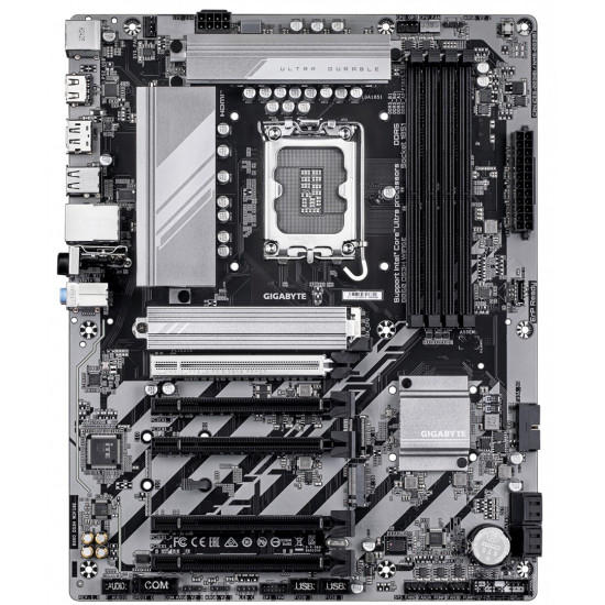 GIGABYTE B860 DS3H WIFI6E Motherboard - Intel Core Ultra Series CPUs, 8+1+2+2 Phases VRM, up to 9066MHz DDR5, 1xPCIe 5.0 + 1xPCIe 4.0 M.2, 2.5GbE LAN, WIFI 6E, USB 3.2 Gen 2x2