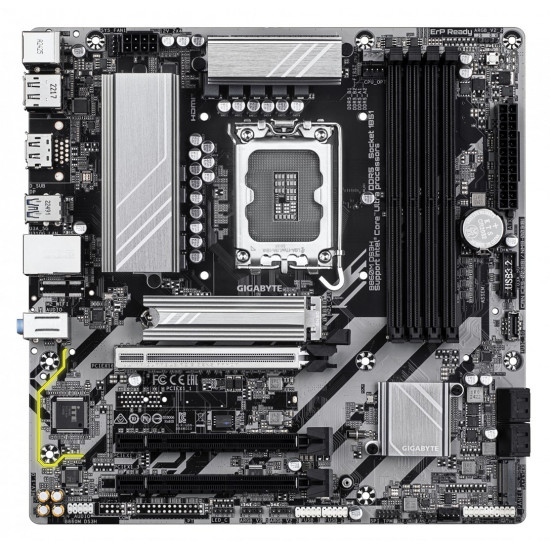 GIGABYTE B860M DS3H Motherboard - Intel Core Ultra Series CPUs, 5+1+2+1 Phases VRM, up to 9066MHz DDR5, 1xPCIe 5.0 + 1xPCIe 4.0 M.2, 2.5GbE LAN, USB 3.2 Gen 2