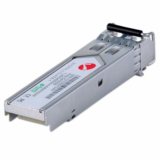 Intellinet Transceiver Module Optical, Gigabit Ethernet SFP Mini-GBIC, 1000Base-Sx (LC) Multi-Mode Port, 550m,MSA Compliant, Equivalent to Cisco GLC-SX-MM, Three Year Warranty