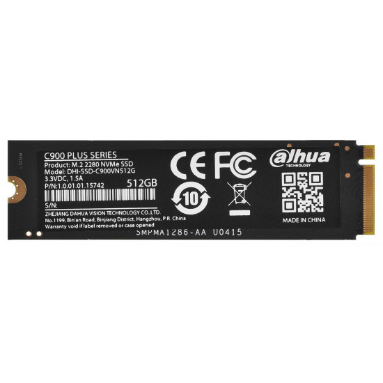 Dahua Technology DHI-SSD-C900VN512G internal solid state drive M.2 512 GB PCI Express 3.0 3D TLC NVMe