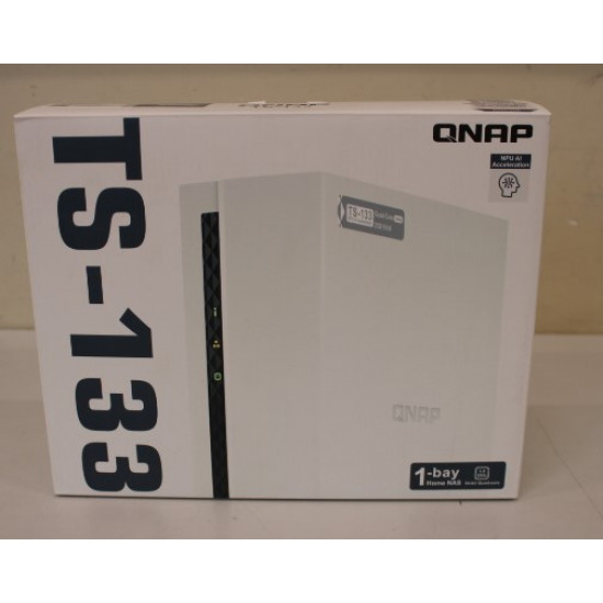 SALE OUT. QNAP 1 bay ARM 4C 1.8GHz , 1 x SATA 6Gb/s 3.5/2.5, 2GB RAM on-board, 1 x GbE , 1 x USB3.2 Gen1 and 1 x USB2.0 | QNAP | 1-Bay ARM | TS-133 | Up to 1 SATA 6Gb/s, 3Gb/s | ARM 4-core | Cortex-A55 | Processor frequency 1.8 GHz | 2 GB | N/A | USED AS DEMO