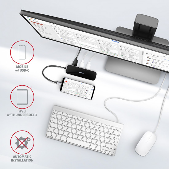 AXAGON SuperSpeed USB-C COMBO 6in1 Hub | HMC-6GL