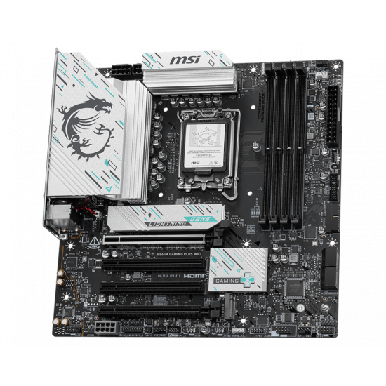 MSI B860M GAMING PLUS WIFI | Processor family Intel | Processor socket LGA1851 | DDR5 | Supported hard disk drive interfaces SATA, M.2 | Number of SATA connectors 4