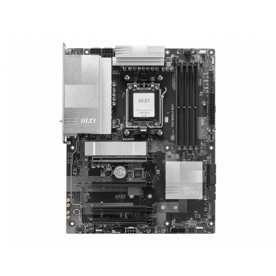 MSI PRO B850-P WIFI | Processor family AMD | Processor socket AM5 | DDR5 | Supported hard disk drive interfaces SATA, M.2 | Number of SATA connectors 4