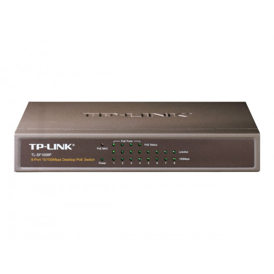 TP-LINK | Switch | TL-SF1008P | Unmanaged | Desktop | 10/100 Mbps (RJ-45) ports quantity 8 | Power over Ethernet (PoE) ports quantity 4 | Power supply type External | 36 month(s)