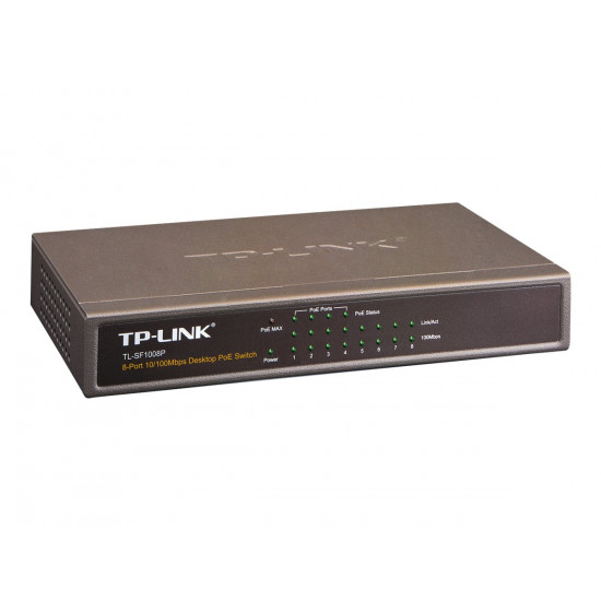 TP-LINK | Switch | TL-SF1008P | Unmanaged | Desktop | 10/100 Mbps (RJ-45) ports quantity 8 | Power over Ethernet (PoE) ports quantity 4 | Power supply type External | 36 month(s)