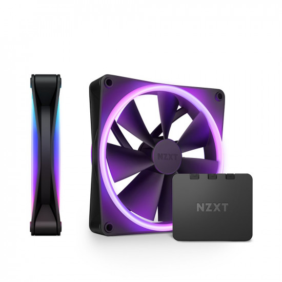 NZXT F140 RGB DUO Twin Pack Computer case Fan 14 cm Black 2 pc(s)