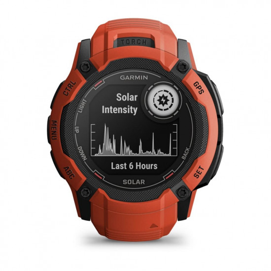 Garmin Instinct 2X Solar 2.79 cm (1.1) MIP 50 mm Digital 176 x 176 pixels Touchscreen Red GPS (satellite)