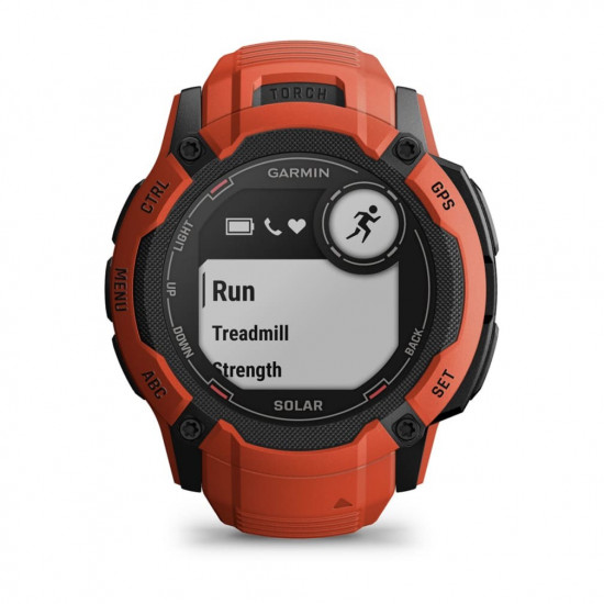 Garmin Instinct 2X Solar 2.79 cm (1.1) MIP 50 mm Digital 176 x 176 pixels Touchscreen Red GPS (satellite)