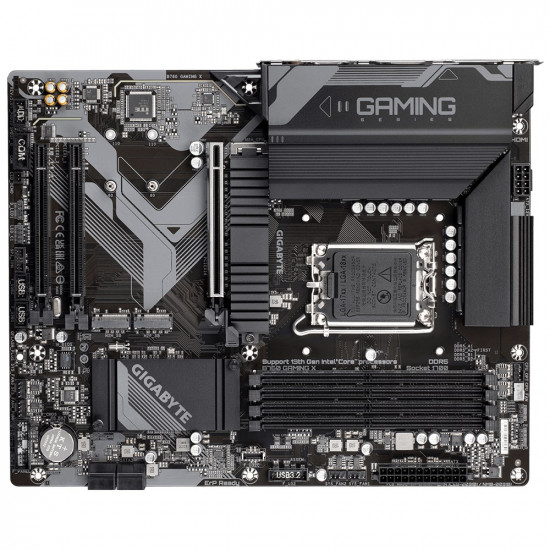 Gigabyte B760 GAMING X Motherboard - Supports Intel Core 14th Gen CPUs, 8+1+1 Phases Digital VRM, up to 7600MHz DDR5 (OC), 3xPCIe 4.0 M.2, 2.5GbE LAN, USB 3.2 Gen 2