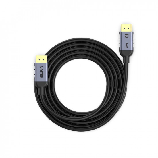 UNITEK C1628GY01-1M DisplayPort cable Black, Grey