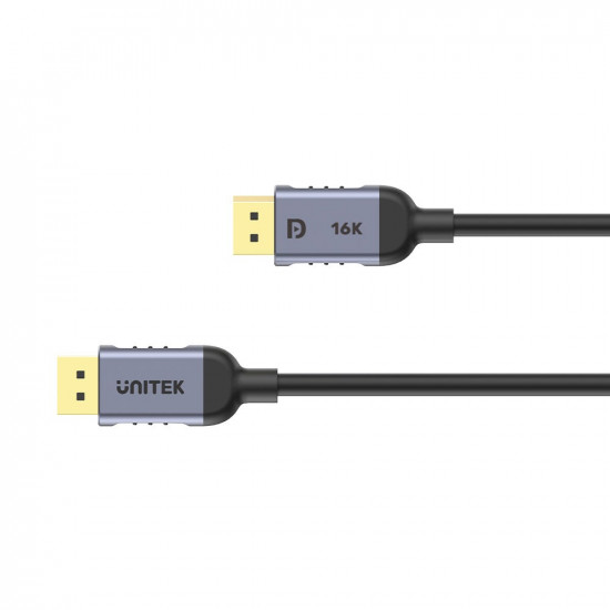 UNITEK C1628GY01-1M DisplayPort cable Black, Grey