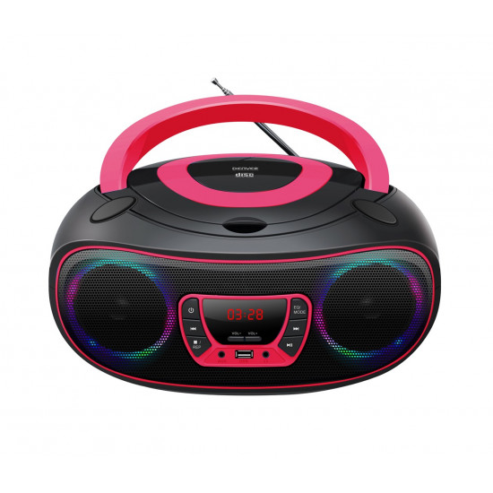 Denver TCL-212BT PINK Portable CD player Black, Pink