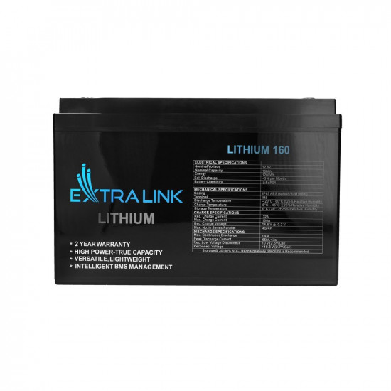 Extralink Accumulator LiFePO4 160AH 12.8V, BMS