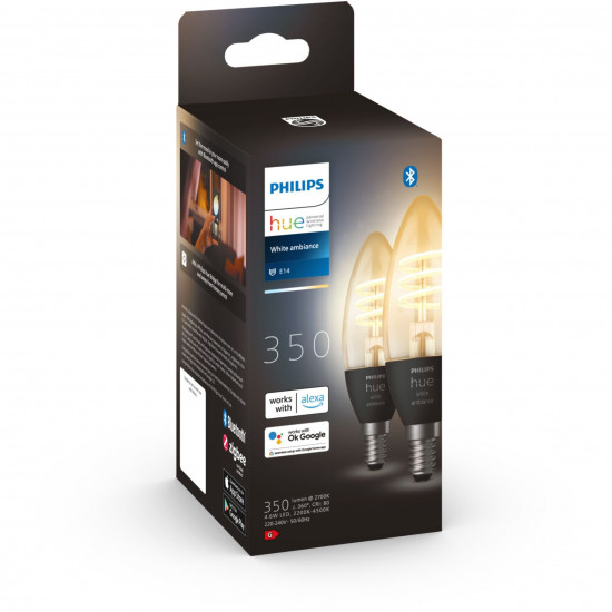 Philips Hue White Ambiance E14 Filament Doppelpack