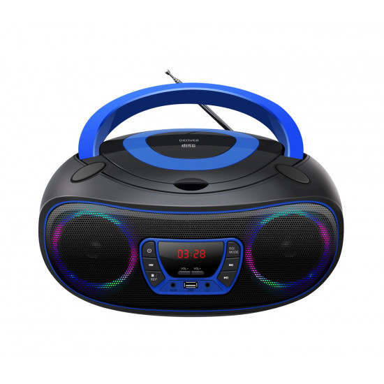 Denver TCL-212BT BLUE Portable CD player Black, Blue