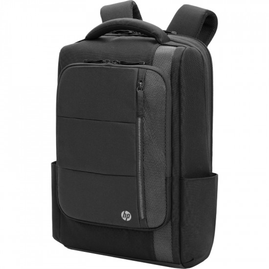 HP Executive 16 Backpack, Water Resistant, Expandable, Cable Pass-through USB-C port – Black, Grey