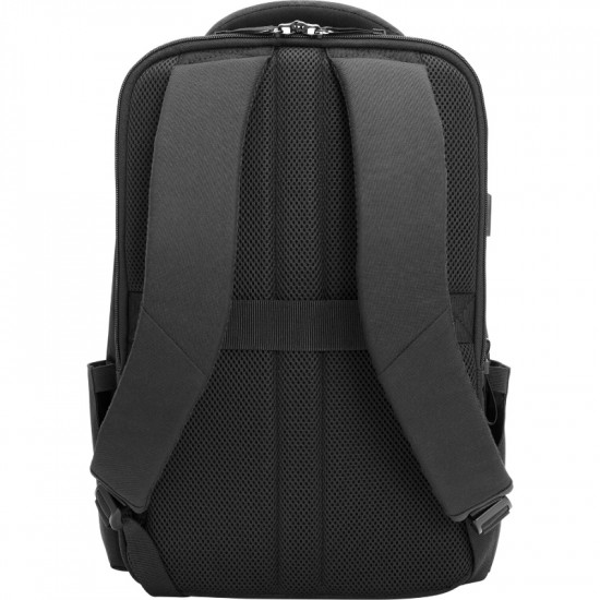 HP Executive 16 Backpack, Water Resistant, Expandable, Cable Pass-through USB-C port – Black, Grey