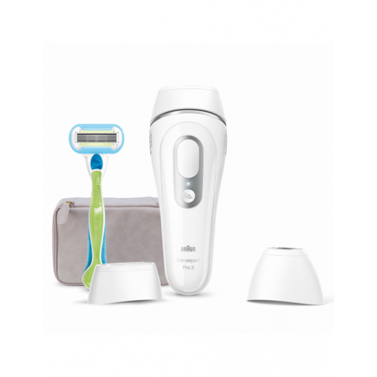 Braun | Epilator | PL3133 Silk-expert Pro 3 IPL | Bulb lifetime (flashes) 300.000 | Number of power levels 3 | Silver/White