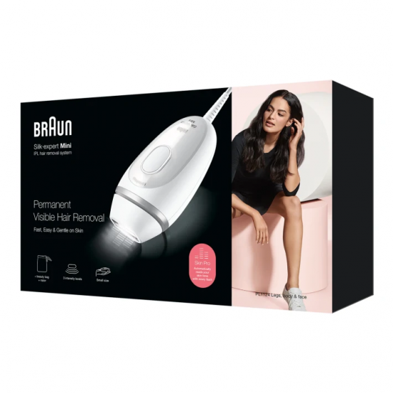 Braun | Epilator | PL1124 Silk-expert Mini IPL | Bulb lifetime (flashes) 300.000 | Number of power levels 3 | White