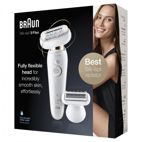 Braun Epilator | Silk-épil 9 Flex SES9006 | Number of power levels 2 | Wet & Dry | White